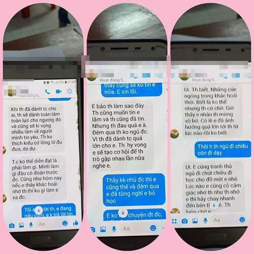 Loạt tin nhắn gạ tình nữ sinh lớp 10 của thầy giáo 40 tuổi trường chuyên Thái Bình khiến dân mạng rúng động-1