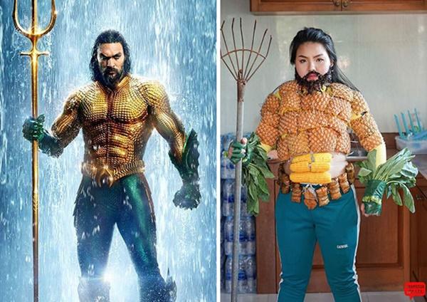 Cô gái Thái Lan gây cười với màn cosplay giá rẻ từ rau củ quả-1
