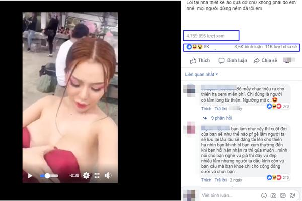 Ăn mặc trễ nải khi livestream, hot girl Mon 2K lộ nguyên vòng 1 như vựa hoa quả trên sóng trực tiếp-5