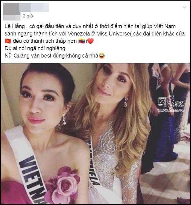Không phải HHen Niê, Lệ Hằng là cô gái duy nhất giúp Việt Nam sánh ngang Venezuela tại Miss Universe-1