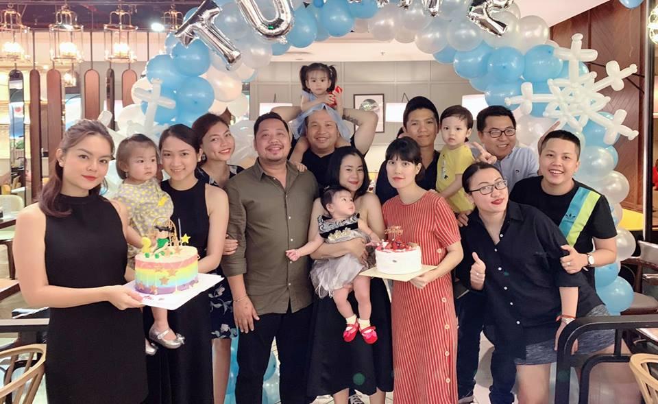 Phạm Quỳnh Anh và Quang Huy bất ngờ tái hợp vui vẻ trong tiệc sinh nhật con gái-8