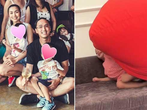 Giấu kín bấy lâu nay, vậy mà Tăng Thanh Hà sơ ý để lộ gương mặt đáng yêu của con gái trong vòng tích tắc