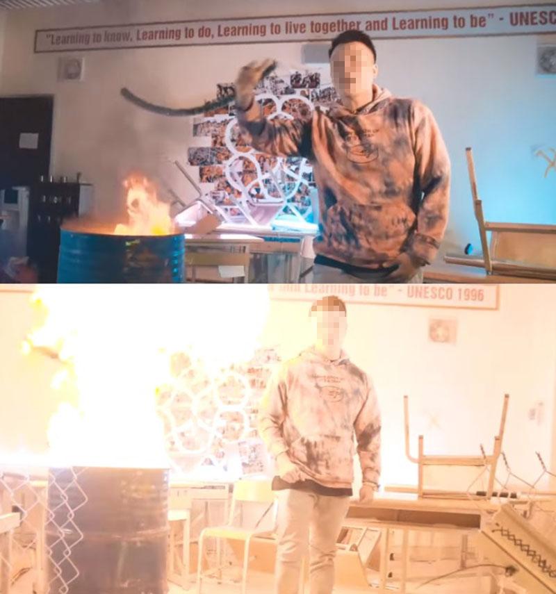 Vào trường Amsterdam quay MV mới, rapper 9X bị tố tự ý đốt sách của học sinh vì... thiếu đạo cụ-1