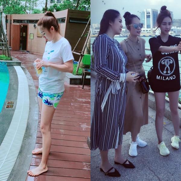 Hội chị em chia sẻ ảnh bà bầu Lê Phương thân hình phát tướng, khác biệt 180 độ-5