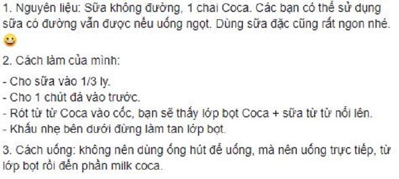Bạn biết gì về cơn sốt milk coke - hỗn hợp coca cola và sữa không đường?-2