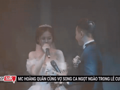 Clip cực hot ở đám cưới MC 'Cà phê sáng': Cô dâu, chú rể hát hay như ca sĩ chuyên nghiệp