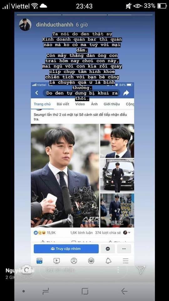 Nam phụ phim Trạng Quỳnh nói về scandal Seungri Big Bang: Đen thì bị khui thôi chứ quay clip sex là chuyện thường-2