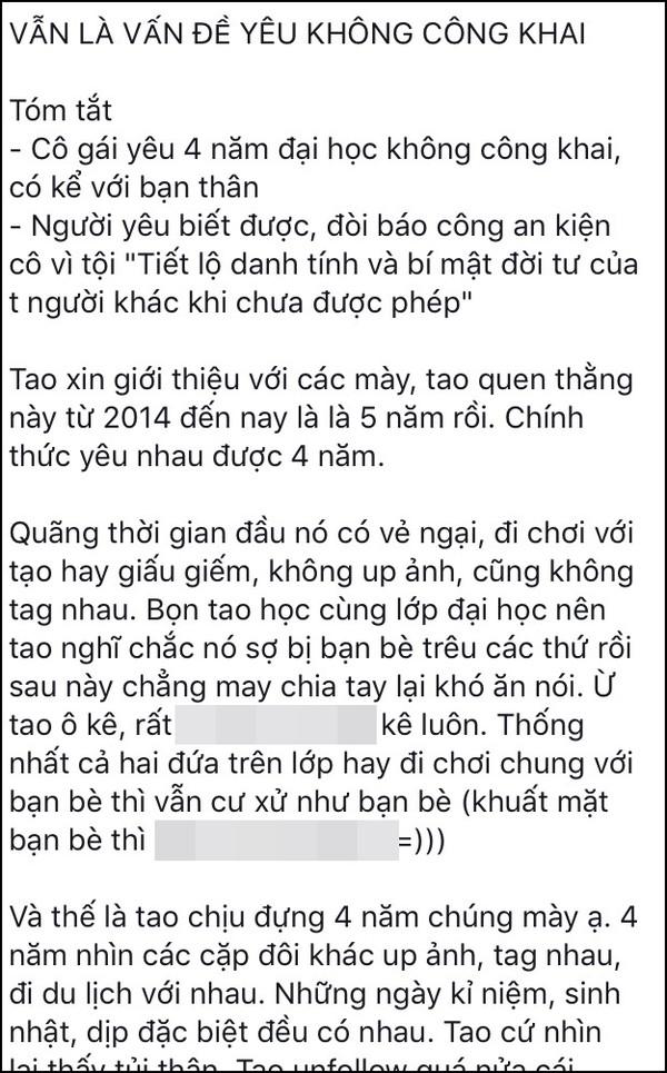 Yêu 4 năm, bạn trai không cho công khai để lén lút tán người khác, cô gái bị dân mạng mắng té tát vì yêu mù quáng-1