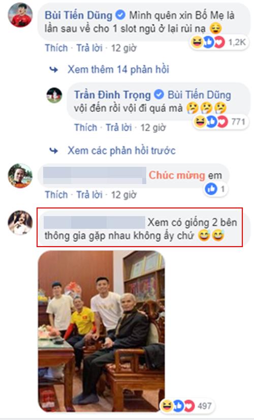 Dũng trung vệ quây quần tại nhà Đình Trọng, fan lại được dịp đẩy thuyền, se duyên-2