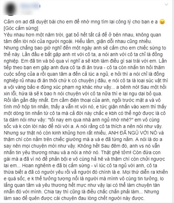 Ngủ với bạn trai của người khác, người thứ 3 còn thách thức: Cưa hết sừng đi, mọc đến trần nhà rồi-1