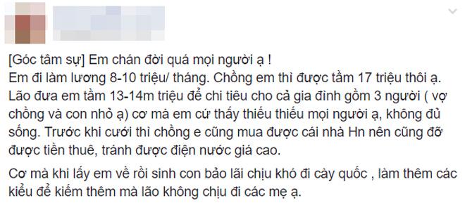 Chồng đưa 14 triệu/tháng chi tiêu, vợ vẫn lên mạng chê chồng không chịu cày cuốc-1