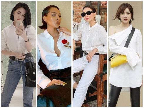 STREET STYLE sao Việt: Học Bích Phương, Thanh Hằng, Minh Triệu... cách mix đồ cùng sơ mi trắng 'chất phát ngất' đón hè