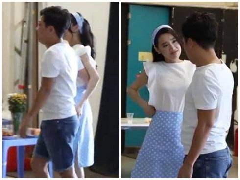 Lộ ảnh Nhã Phương - Trường Giang 'quấn quýt như đôi sam' phía sau hậu trường