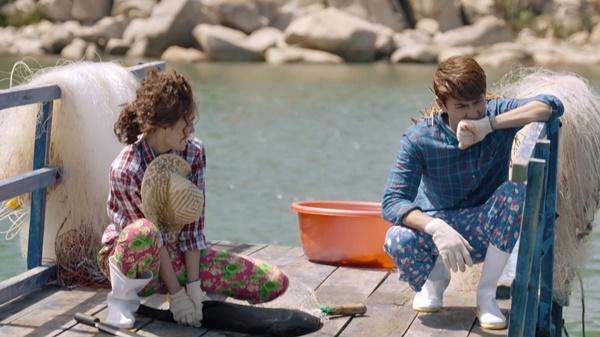 Lan Ngọc dùng vợt cá cứu Bình An suýt chết đuối trong tập 35 Mối Tình Đầu Của Tôi-6