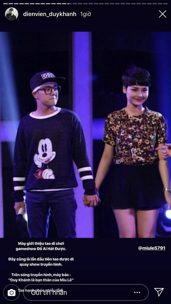 Đúng ngày kỷ niệm tình bạn 6 năm, Duy Khánh chơi lạ khi tố cáo Miu Lê nợ cát-xê nhiều năm chưa trả-3
