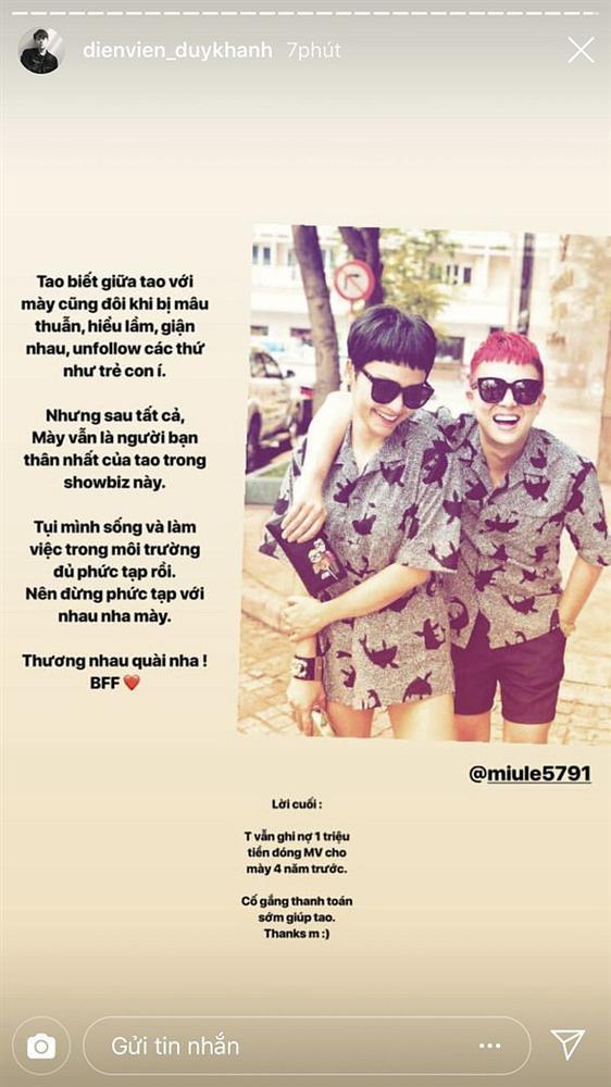 Đúng ngày kỷ niệm tình bạn 6 năm, Duy Khánh chơi lạ khi tố cáo Miu Lê nợ cát-xê nhiều năm chưa trả-10
