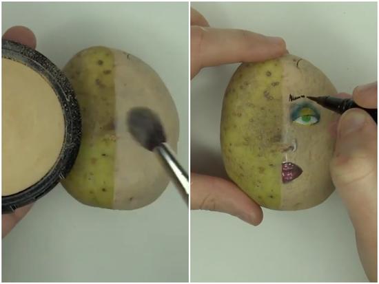 Một khi giỏi make up thì kể cả củ khoai tây cũng thành tác phẩm nghệ thuật