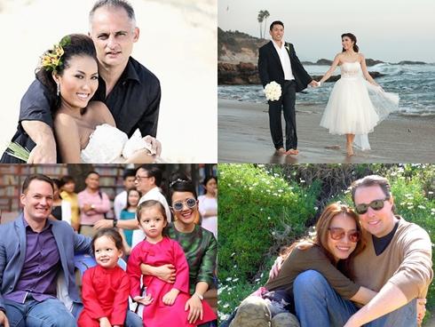 Người đẹp Việt và những cuộc tình 'kẻ khóc người cười' với chồng Tây