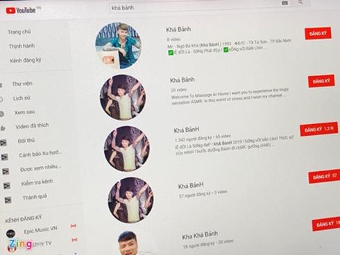 Kênh mang tên Khá Bảnh xuất hiện tràn lan trên YouTube