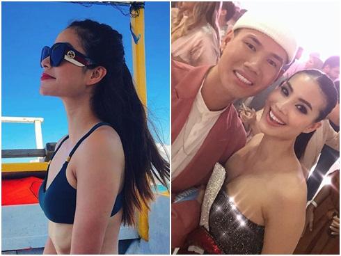 Sau gương mặt khác lạ và vòng 1 khủng như vừa mới sinh con, Phạm Hương lại bị soi cánh tay gầy như que củi-9