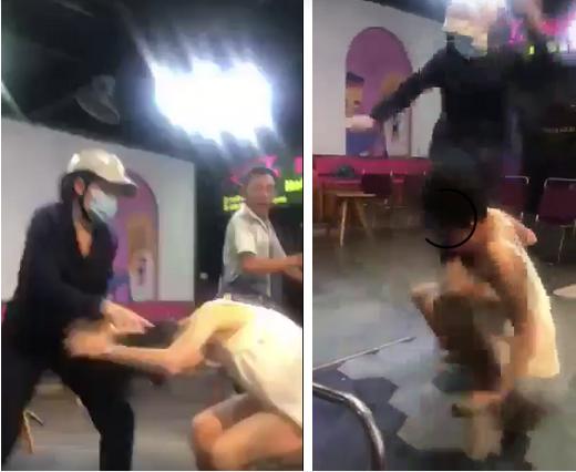 Lại đánh ghen kinh hoàng: Cô gái trẻ bị đập đầu, đạp túi bụi trong quán trà sữa, người can ngăn cũng bị tung cước ngã nhào sấp mặt-2