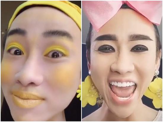 Hải Triều chào buổi sáng với khuôn mặt trang điểm vàng khè khiến fan vừa giật mình vừa buồn cười