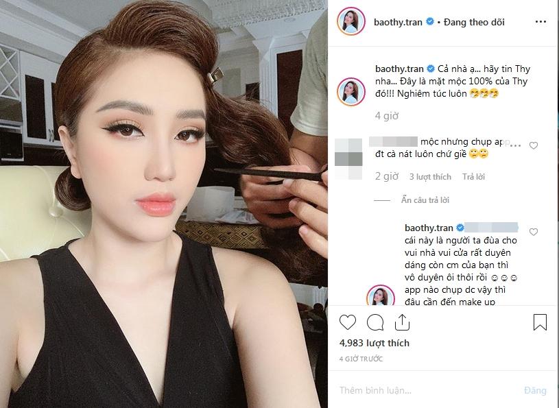 Bị mỉa mai cà nát mặt vẫn dám khoe mộc 100%, Bảo Thy phản đòn gay gắt: Bạn vô duyên thôi rồi-2
