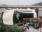 Tai nạn kinh hoàng ở Cầu Giấy, Hà Nội: Nữ tài xế lái Mercedes tông loạt xe máy, nhiều người hoảng loạn
