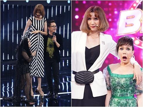 Từng bị mẫu nữ 1m90 'dìm hàng' thê thảm, Việt Hương vẫn chẳng ngại so kè dáng vóc 'nấm lùn' top 1 showbiz Việt
