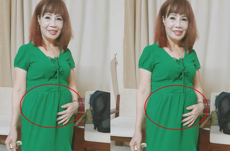Cô dâu 62 tuổi tiếp tục xuất hiện với bụng bầu vượt mặt, thẳng thắn nói về việc mang thai-1