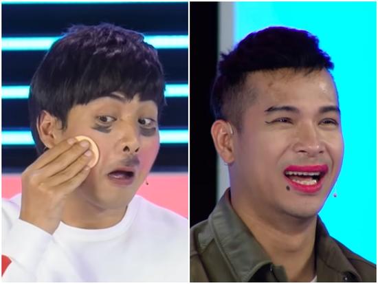 Màn trang điểm cực lố của Hồ Quang Hiếu và Trương Thế Vinh trên sóng truyền hình