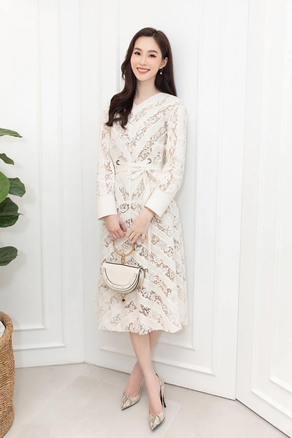 Thần tiên tỉ tỉ Đặng Thu Thảo diện đầm trắng với những đường ren xuyên thấu tinh tế-3