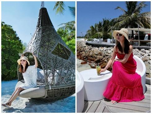 'Gái 1 con' Lâm Tâm Như chiêu đãi người hâm mộ bằng loạt ảnh mát mẻ ở Maldives