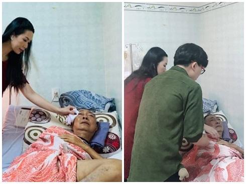 Nghệ sĩ Lê bình đã tỉnh táo hơn nhưng tâm trạng vô cùng nhạy cảm, liên tục rơi nước mắt mỗi khi có người đến thăm