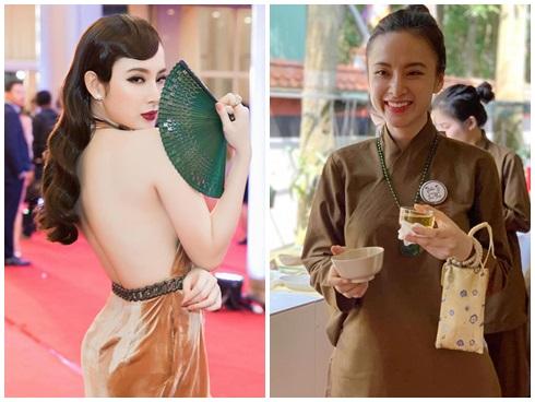 Không còn nghiện khoe thân, Angela Phương Trinh tuổi 24 đẹp nền nã trong bộ đồ phật tử