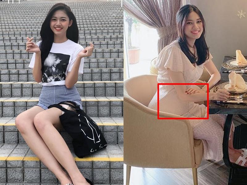 Á hậu Thanh Tú lộ rõ mồn một bụng bầu vượt mặt trong tiệc sinh nhật tuổi 25-4