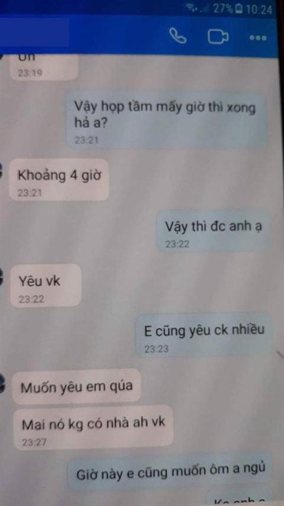 Vụ vợ giáo viên khoả thân chữa sốt rét cùng đồng nghiệp trong nhà nghỉ: Lộ nhiều tin nhắn tình cảm, xưng vợ chồng?-2