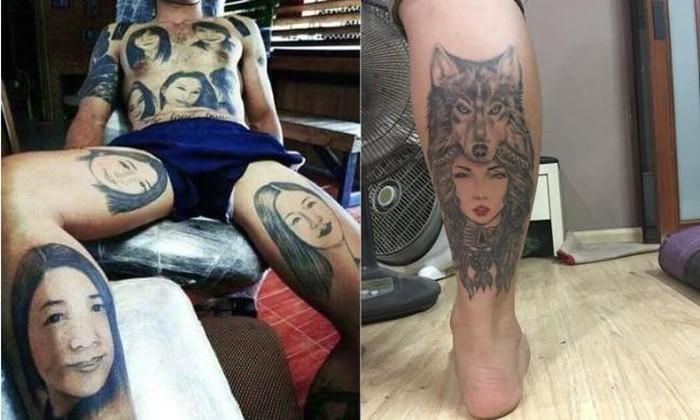 Xăm tên Khá Bảnh và hàng loạt ca sĩ lên lưng, cô gái bị chê giống bia tưởng niệm-8