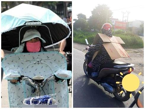 Bất lực với nắng gắt, chị em ninja giờ đậy kín cả mặt lẫn mắt, chẳng cần nhìn đường luôn!