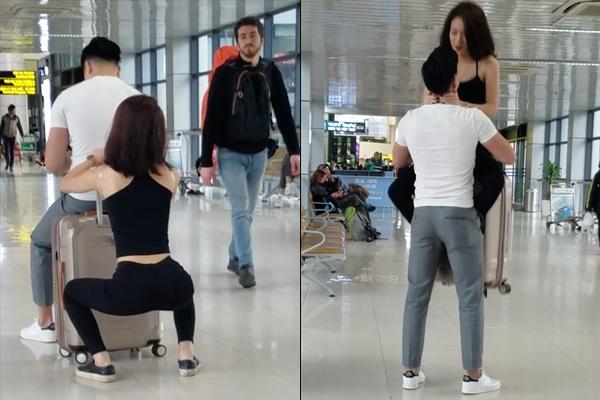 Nữ chính gây tranh cãi trong clip biến sân bay thành phòng tập gym cùng bạn trai: Tôi không làm màu-1