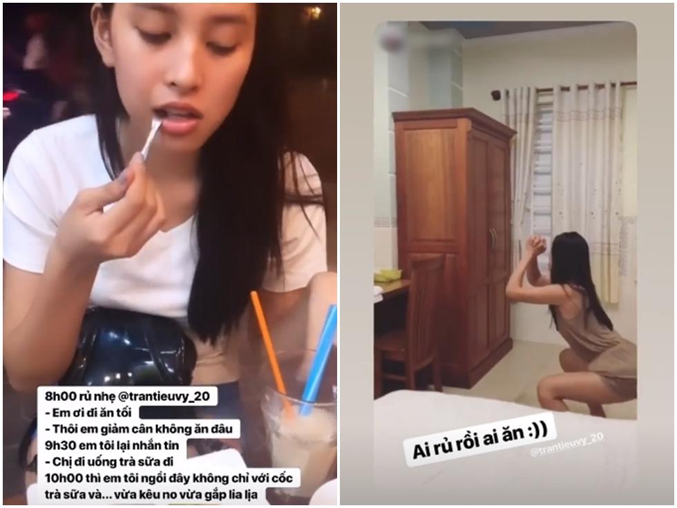 Tiểu Vy quấn khăn kín mít chống nắng nhưng chỉ đôi mắt lộ ra đã đủ làm say đắm lòng người-12