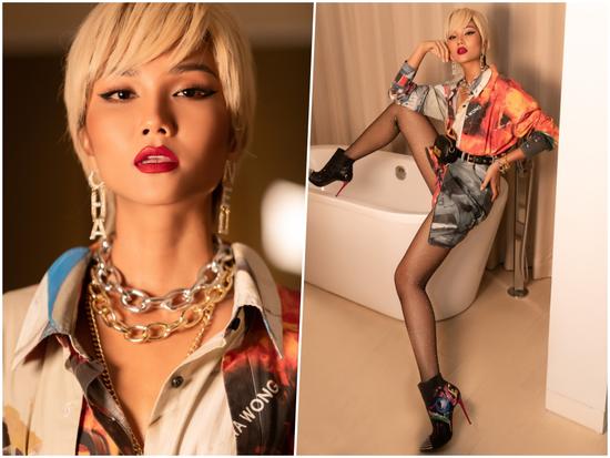 H'Hen Niê lạ lẫm với màu tóc bạch kim khiến rapper Đen Vâu cũng phải thốt lên: 'Ăn chơi ghê'