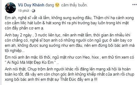 Bị chụp lén lại còn chê bai mặt béo như hợi, Vũ Duy Khánh đập lại nhẹ mà thâm-4