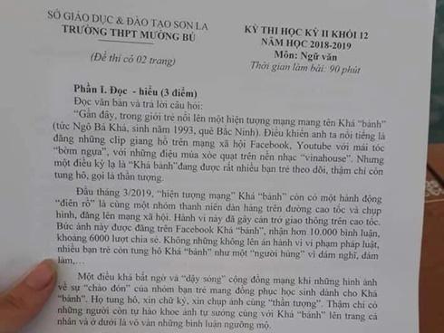 Khá ‘Bảnh’ lại vào đề thi Ngữ văn, nhiều giáo viên lắc đầu ngao ngán