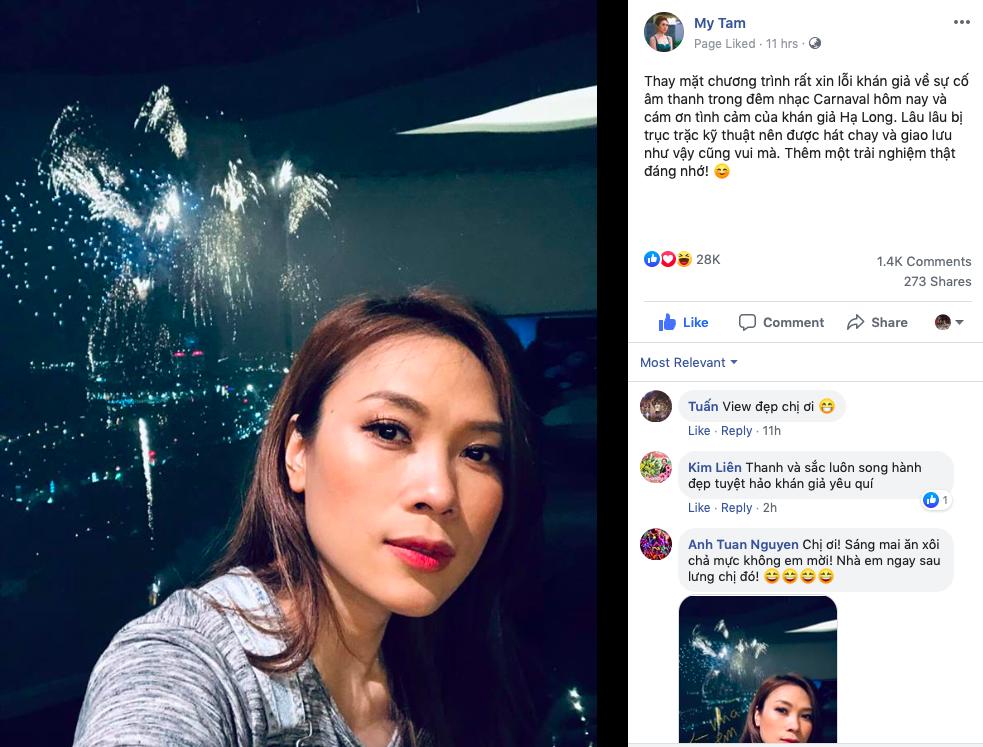 Đang hát trực tiếp bỗng sân khấu Carnaval mất điện, Mỹ Tâm cứu cánh bằng giọng hát chay vang bất chấp-3