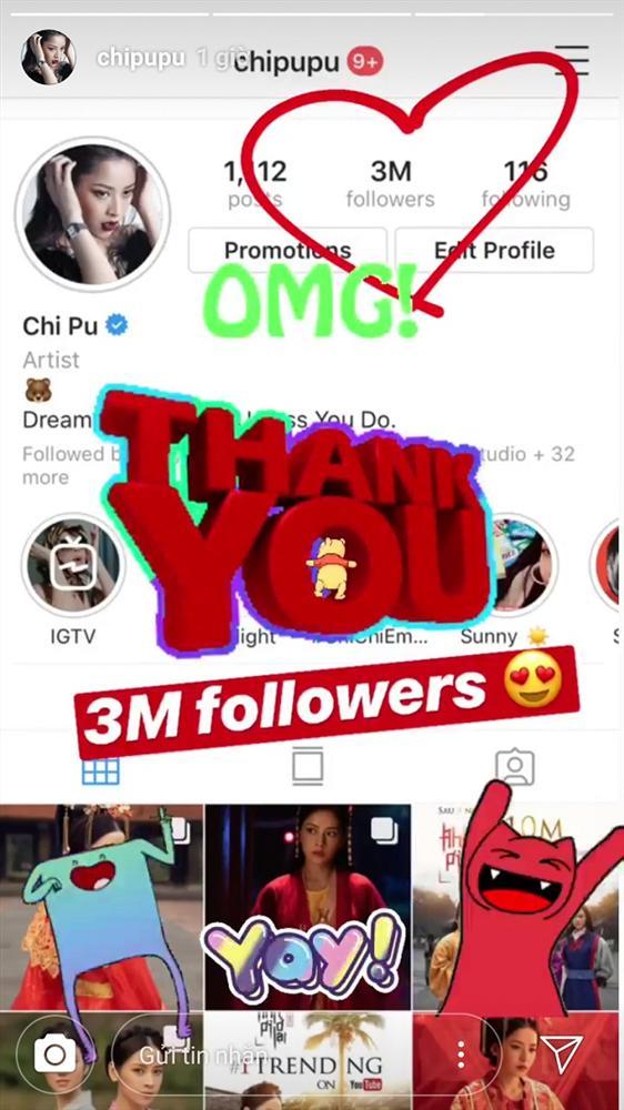 Ai chỉ trích cứ chỉ trích, Chi Pu vẫn hiên ngang trở thành người Việt đầu tiên cán mốc 3 triệu followers trên Instagram-2