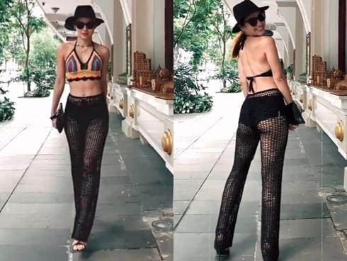 Phương Trinh Jolie gây phản ứng trái chiều khi dạo phố mà mặc đồ như xuống biển