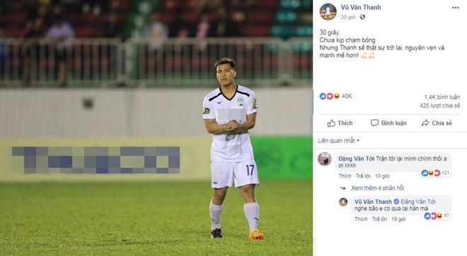 Văn Thanh biên tus ngày trở lại, đồng đội nhiệt tình thả tim, cổ vũ-1