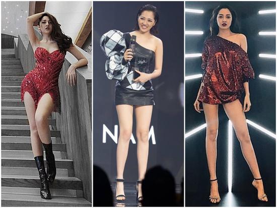 Bảo Anh nhiều lần gây thót tim với váy siêu ngắn