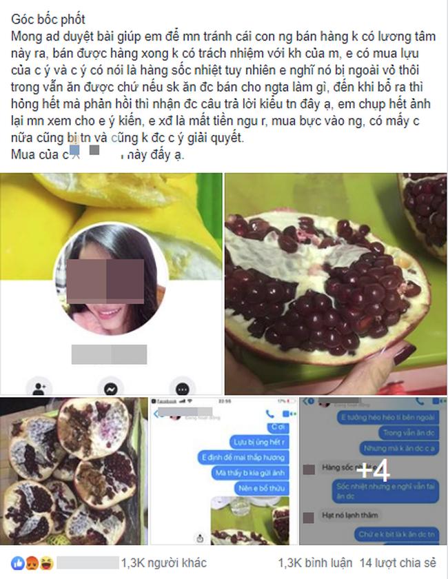 Tin lời chủ shop quả em ngon lắm, cô gái trẻ ê chề nhận về cả thùng lựu bị thối nhưng phản ứng của dân mạng còn sốc hơn-1